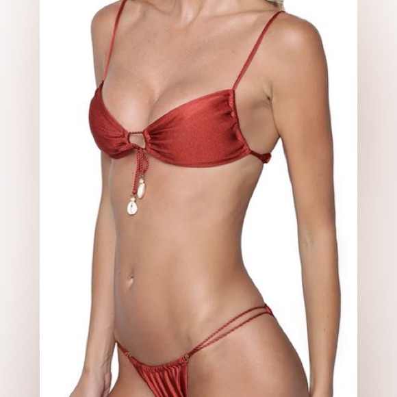 Gal Floripa Eclipse Top Supernova Bottom Bikini Swimsuit Small S Rust Alessandra - Picture 1 of 4